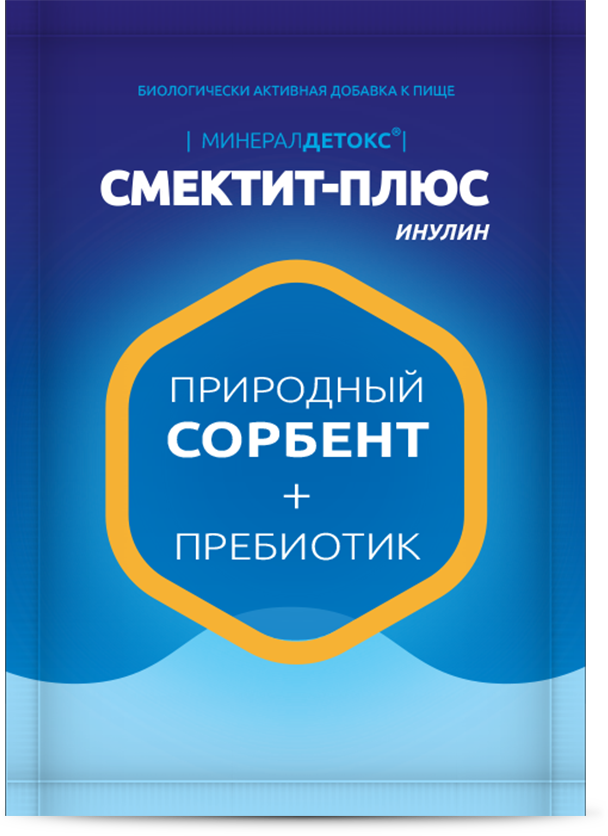 Минерал Детокс Смектит-Плюс, порошок для приема внутрь, Инулин, 10 шт.