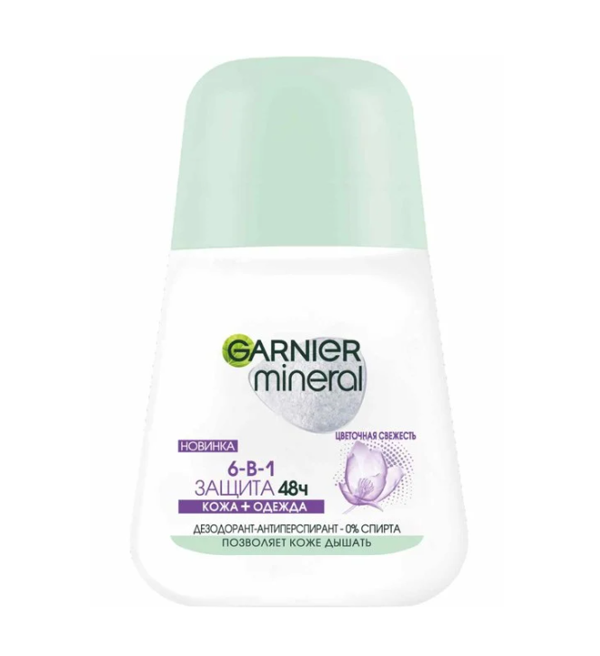 фото упаковки Garnier Mineral Дезодорант-антиперспирант для тела 6-в-1 48ч