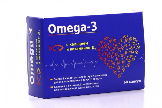 фото упаковки Омега-3 с кальцием и витамином Д3