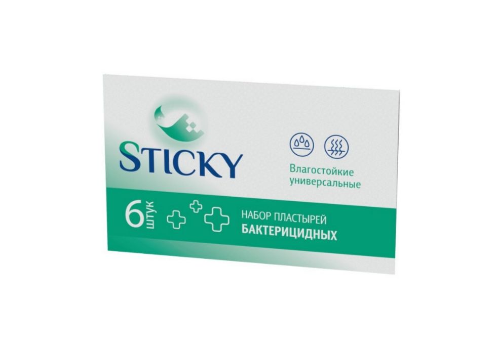 фото упаковки Sticky Пластырь бактерицидный влагостойкий