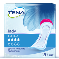 Прокладки урологические Tena Lady Extra, прокладки урологические, 4 капли, 20 шт.