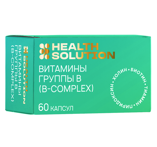 Health Solution Витамины группы В (B-Complex), капсулы, 60 шт.