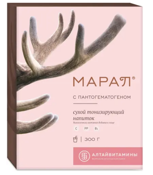 Марал напиток с пантогематогеном сухой Тонизирующий, порошок, 300 г, 1 шт.