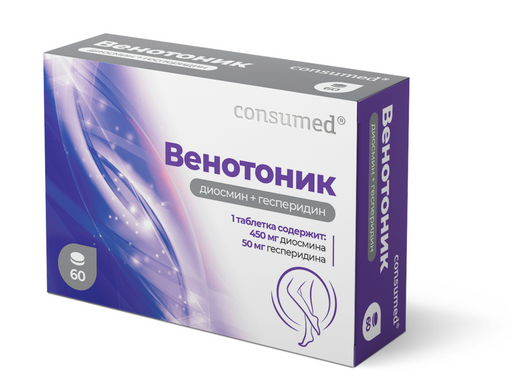 Consumed Венотоник, 500 мг, таблетки, диосмин гесперидин, 60 шт.