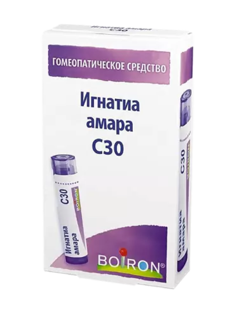 Игнатиа амара С30, гранулы гомеопатические, 4 г, 1 шт.