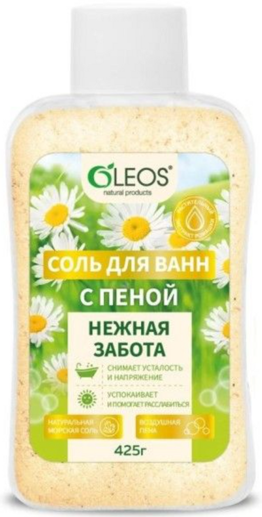 Oleos Морская соль для ван Нежная забота с пеной, соль для ванн, 400 г, 1 шт.