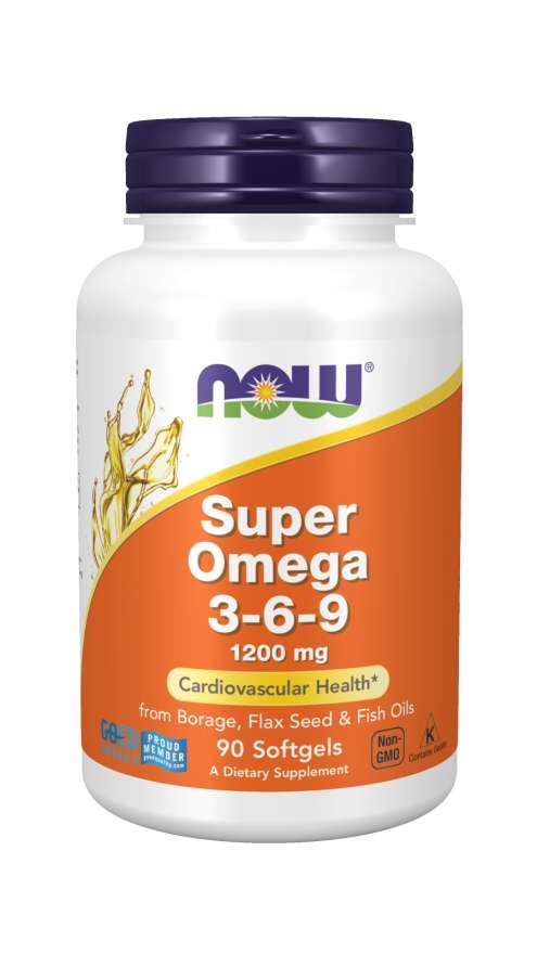 NOW Super Omega 3-6-9, 1200 мг, капсулы, 90 шт.