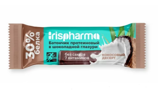 Irispharma Батончик протеиновый 30% Кокосовый десерт, батончик, 40 г, 1 шт.