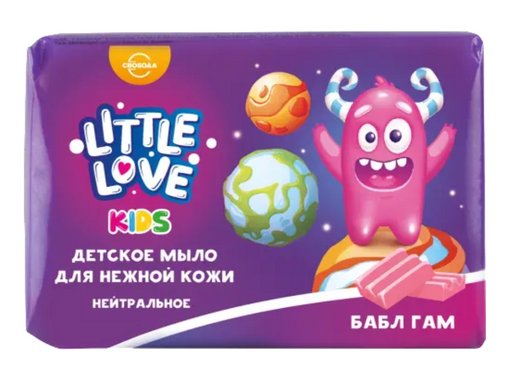 Little love мыло для нежной кожи детское бабл гам, мыло, 90 г, 1 шт.