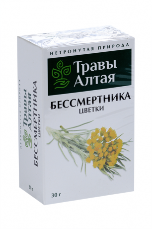 Травы Алтая Бессмертника цветки, сырье растительное, 30 г, 1 шт.