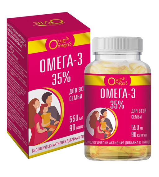 Ovie Омега-3 35% для всей семьи, капсулы, 90 шт.
