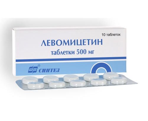 Левомицетина таблетки, 500 мг, таблетки, 10 шт.